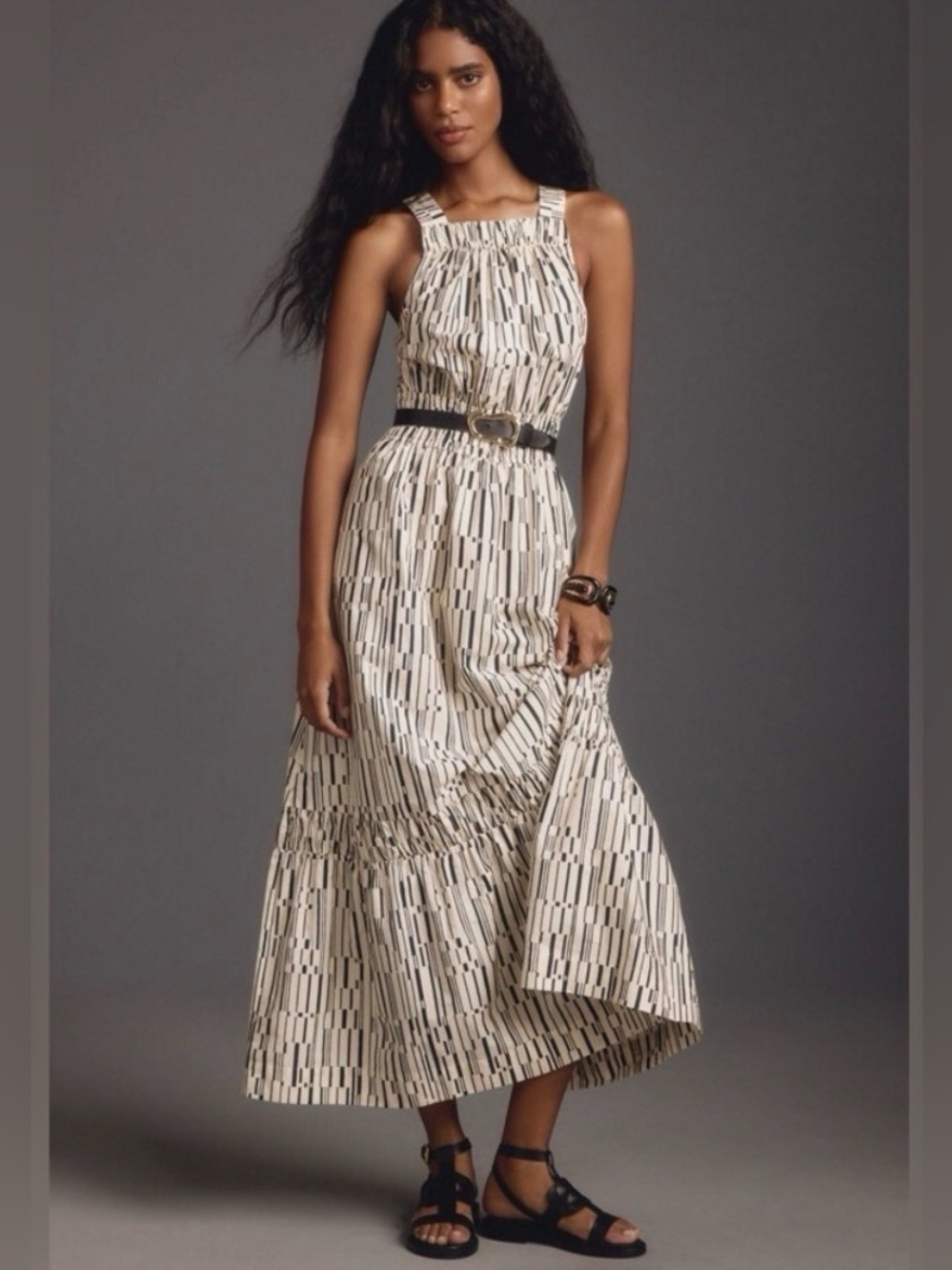 Anthropologie Somerset maxi dress-poplin halter edition